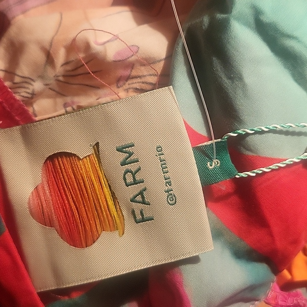 Farm Rio Foliage Mix Mini Dress Ladies Size L & M & S - Picture 5 of 6